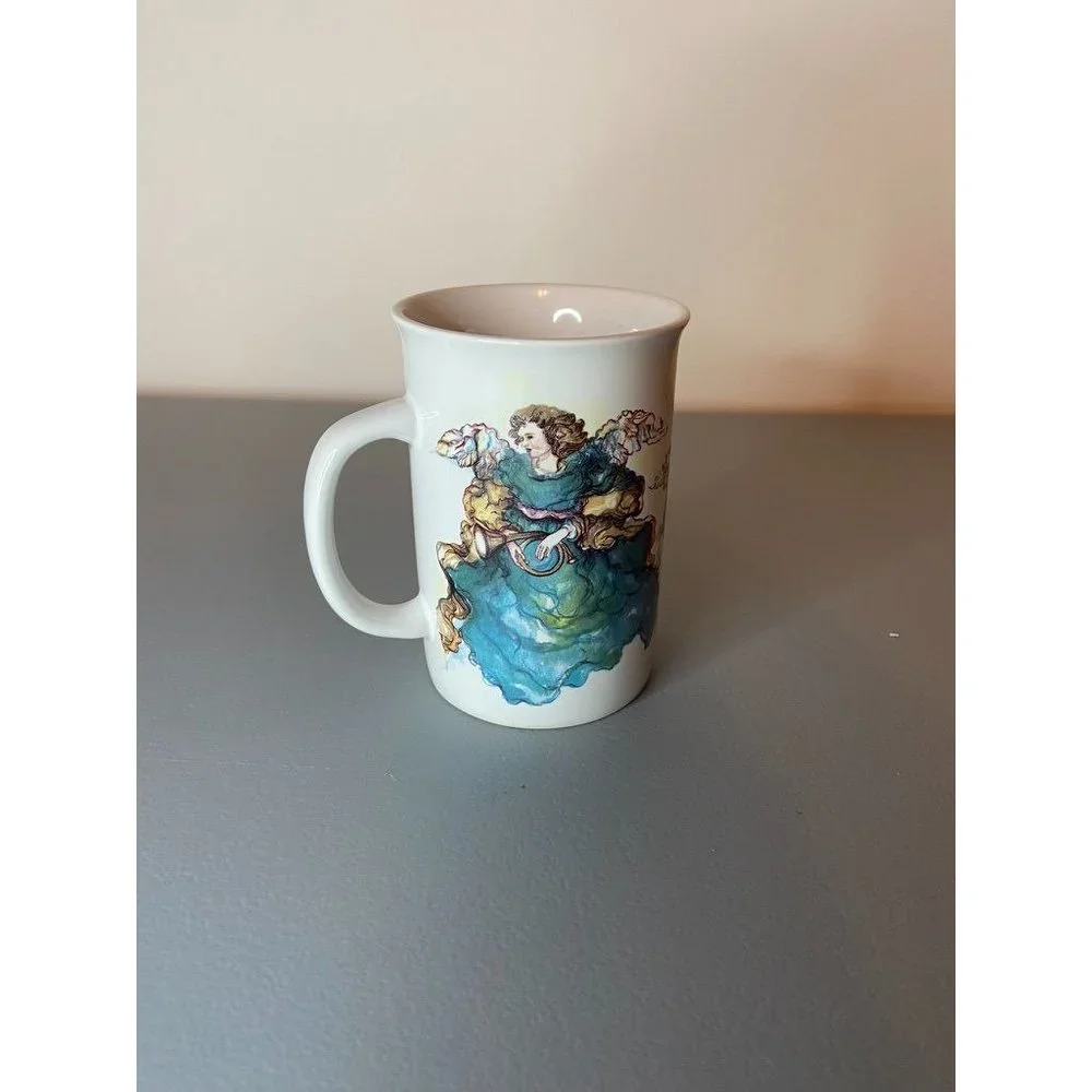 Vintage 1993 Potpourri designs‎ Holiday splendor angel coffee mug christmas